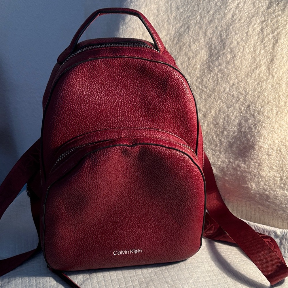 Calvin Klein Burgundy Backpack